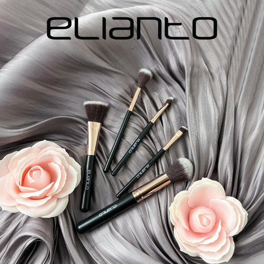 Elianto Makeup Brush set 5 in 1 - High-quality Synthetic Bristle Brush Set