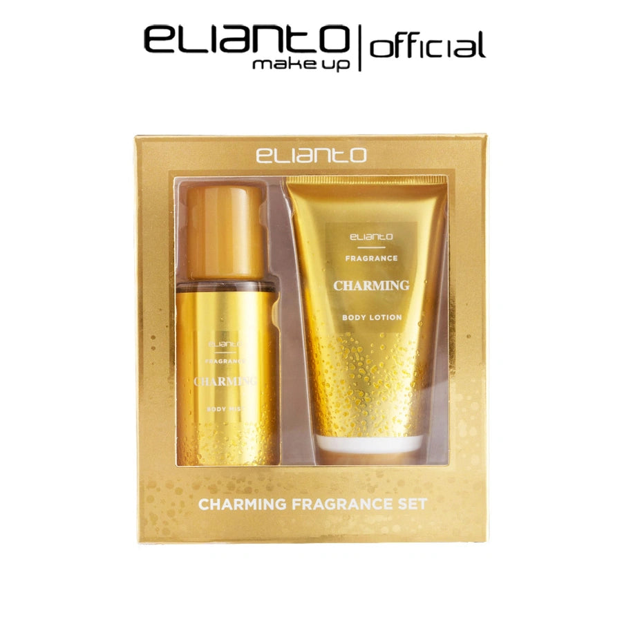 Elianto Body Mist and Body Lotion Fragrance Charming Set – Refreshing floral fragrance gift set with hydrating body care duo
