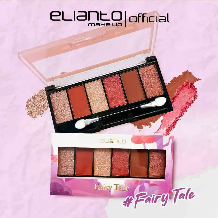 Elianto six-shade eyeshadow palette for eye makeup