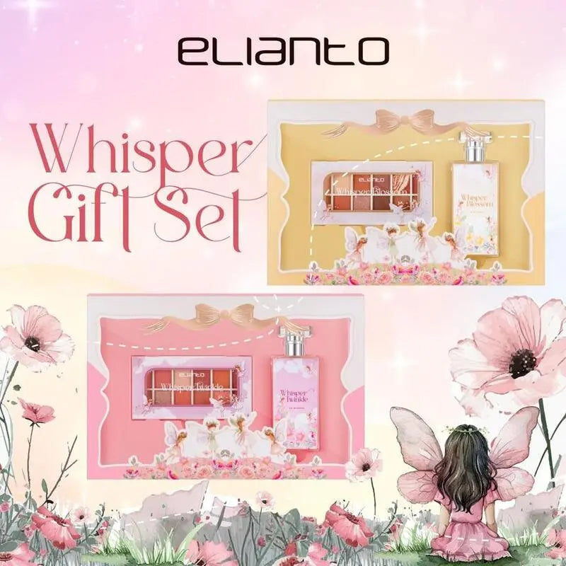Elianto Whisper Gift Set – Perfume & 10 Color Eyeshadow, Perfect Gift for Her