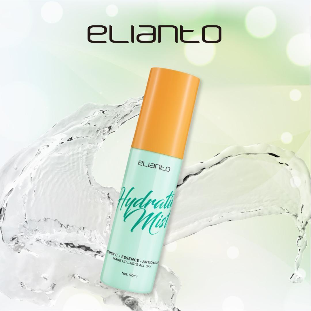 Elianto Hydrating Mist for instant skin refreshment, delivering moisture and a dewy glow for dry and tired skin