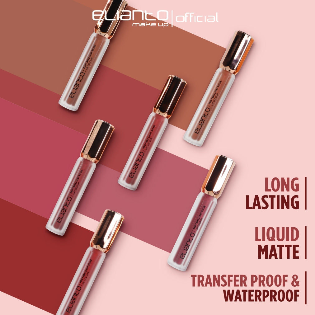 Elianto Pro+Brilliant Riche Lip Colour - Excellent Quick Drying for Daily Use