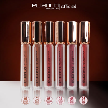 Elianto Pro+Brilliant Riche Lip Colour - Excellent Quick Drying for Daily Use