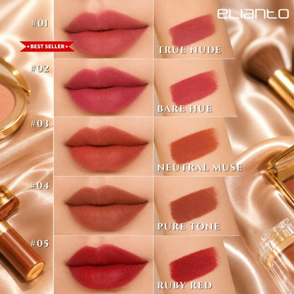Elianto Silk Whisper Lipstick - Matte Finish, No Dryness & Long Lasting