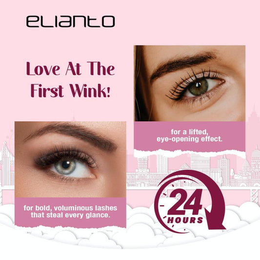 Elianto Wonder Wink Mascara –  Volumizing & Lengthening Mascara for Long, Curled Lashes