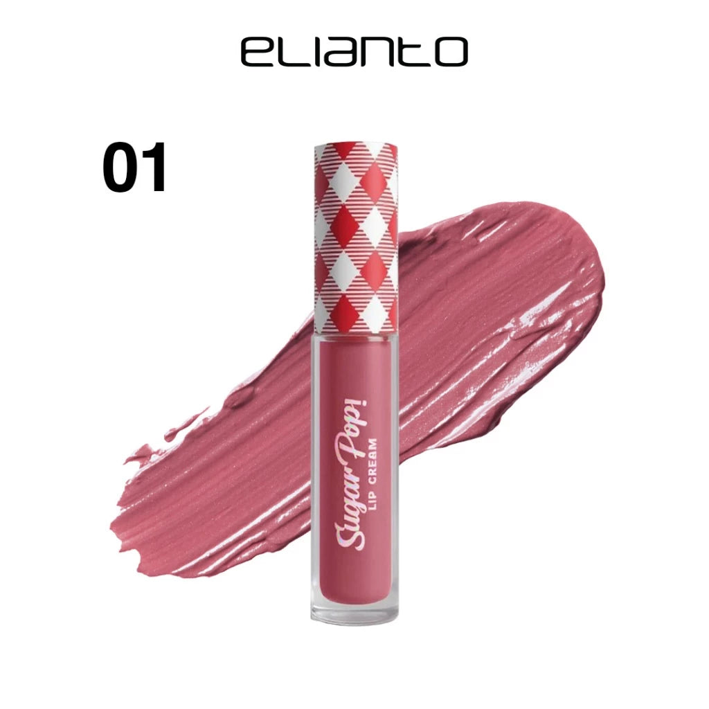 Elianto Sugar Pop Lip Cream - Semi-Matte Finish, Comfortable for Daily Use