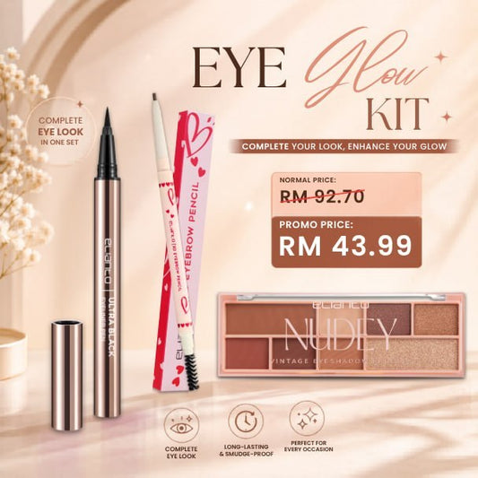 Elianto Eyes Glow Kit Set (Eyeshadow + Eyeliner + Eyebrow)