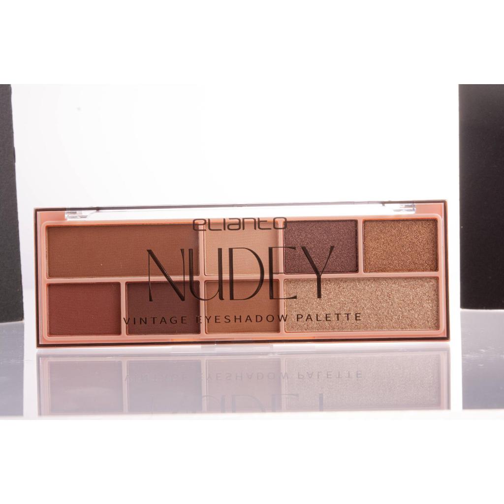 Elianto Nude Eyeshadow Palette – 8 soft nude tones for natural eye makeup looks