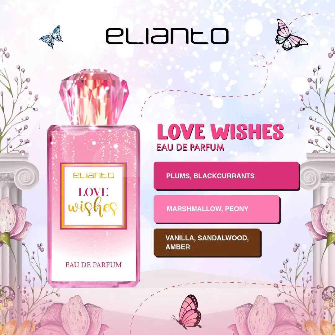 Elianto Wishes Eau De Parfum -Long-Lasting, Versatile scent for Day & Night Wear
