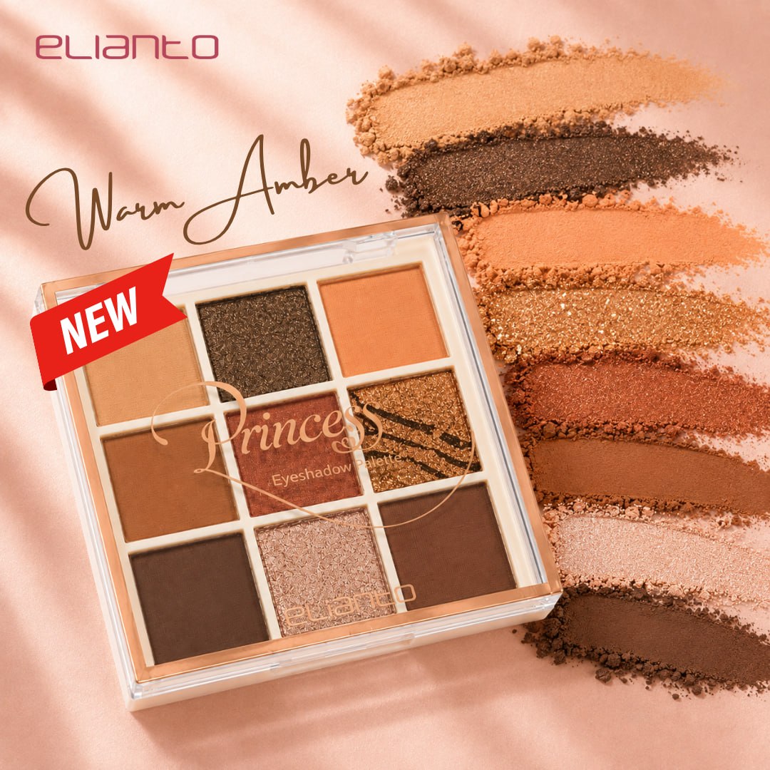 Elianto 9 Pallette Princess Eyeshadow (Pigmented Colors)