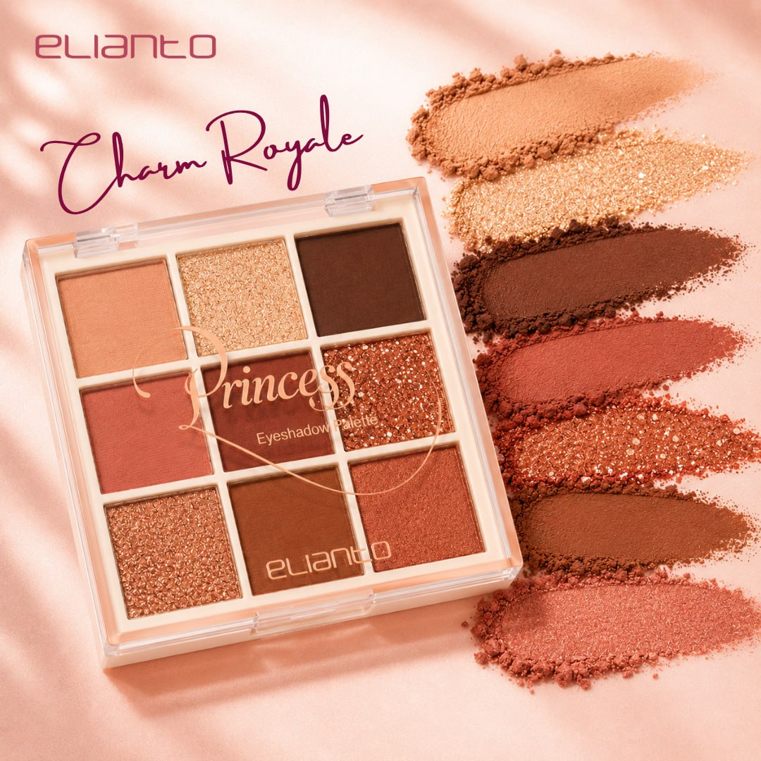 Elianto 9 Pallette Princess Eyeshadow (Pigmented Colors)