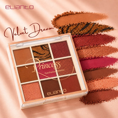 Elianto 9 Pallette Princess Eyeshadow (Pigmented Colors)