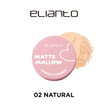 Elianto Matte Mallow Compact Powder - Lightweight & Smooth Formula