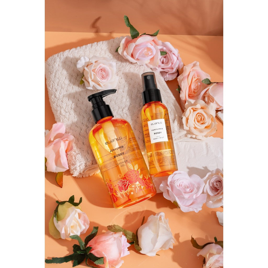 Elianto Rosey Shower Gel & Body Mist Set – Romantic rose fragrance for a fresh and floral everyday indulgence