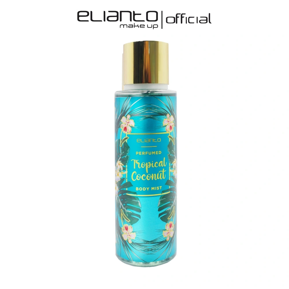 Fragrance Tropical Coconut Body Mist bottle with  a creamy coconut breeze.