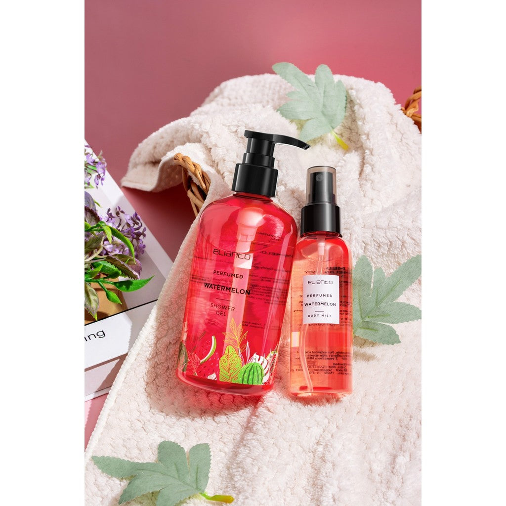 Elianto Watermelon Shower Gel & Body Mist Set – Juicy and refreshing fruity scent for all-day freshness and hydration